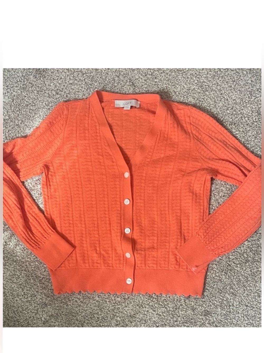 LOFT Pointelle Cardigan